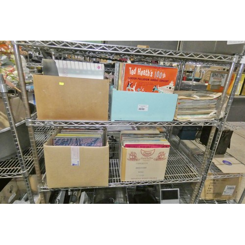 3650 - A large quantity of various records, contents of 2 shelves, please see pictures for more details