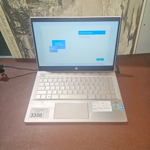 3350 - A laptop by HP type Pavillion with an i3 11th generation 1.2 gigahertz processor, 8 gigabyte RAM, 25... 