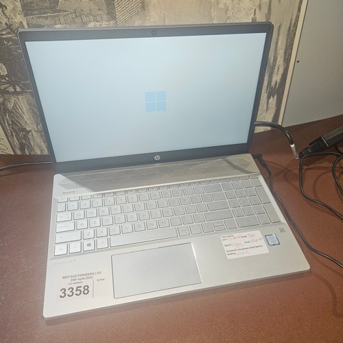 3358 - A laptop by HP type Pavilion with an i3 8th generation 2.2 gigahertz processor, 8 gigabyte RAM, 128 ... 