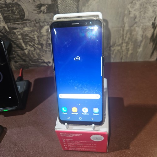 3396 - A used Samsung Galaxy S8 factory reset, previous owner removed, comes with power adapter, SIM remove... 