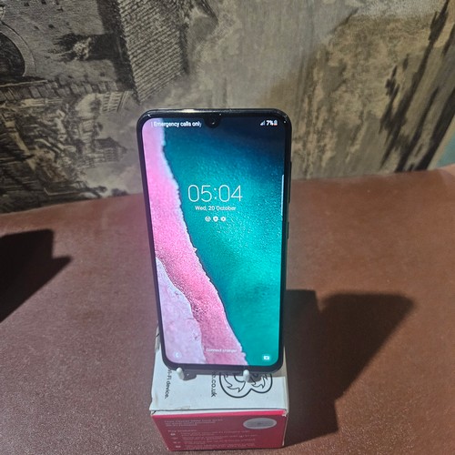 3399 - A used Samsung A50, factory reset, previous owner removed, comes with power lead and box, SIM remove... 