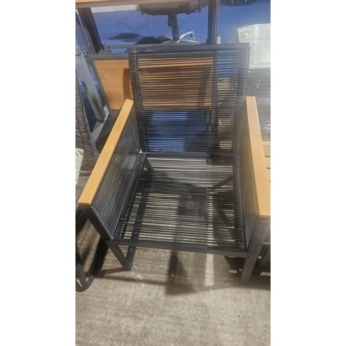 2234 - A metal framed 3 piece garden set comprising of 2 chairs and coffee table