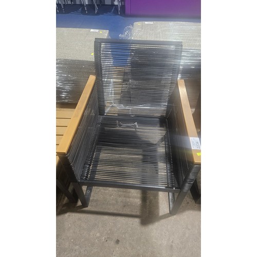 2234 - A metal framed 3 piece garden set comprising of 2 chairs and coffee table