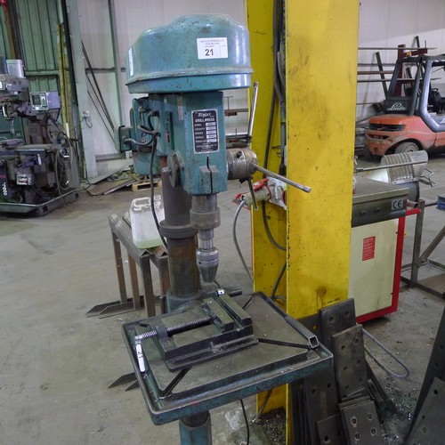 21 - An Alpine floor standing pillar drill model A30, capacity 3/4 inch, 9 speed, MT4 spindle, 3ph suppli... 