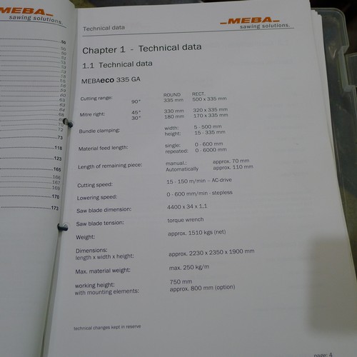 10 - A Meba CNC control metal cutting bandsaw model Eco 335 GA, no. 68891, YOM 2018, 3ph, auto feed / cla... 