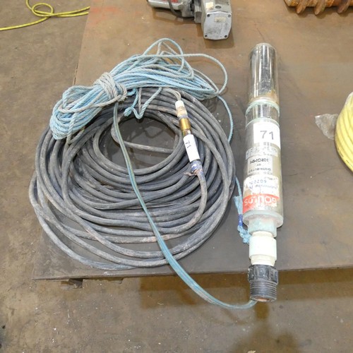 71 - 1 x Kromm 6 GZ 07 submersible pump. Please note voltage unknown. The data plate is not marked and vo... 