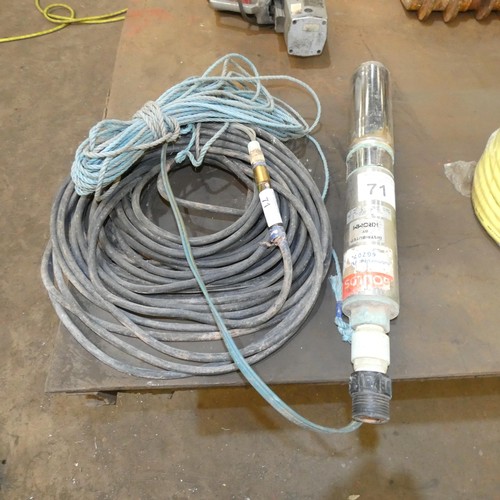 71 - 1 x Kromm 6 GZ 07 submersible pump. Please note voltage unknown. The data plate is not marked and vo... 