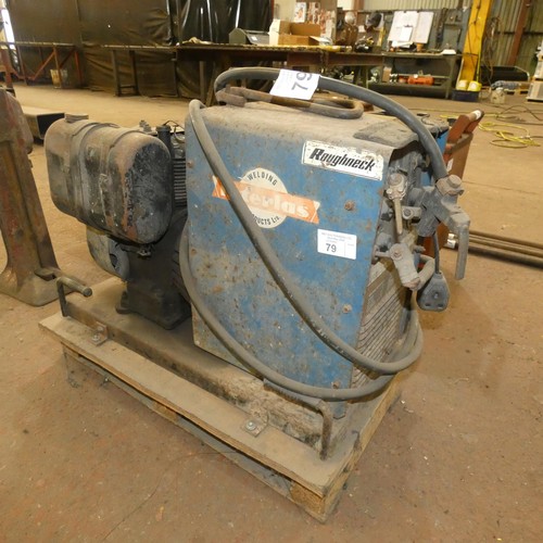 79 - 1 x Miller Interlas Roughneck 1F petrol engine portable welding generator 180amp, 230v, 3.5kva