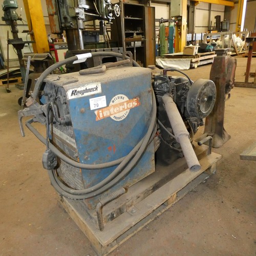 79 - 1 x Miller Interlas Roughneck 1F petrol engine portable welding generator 180amp, 230v, 3.5kva