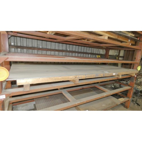 47 - 4 x galvanised metal sheets each approx 3000 x 1250 x 2.5mm. Contents of one shelf and please note t... 