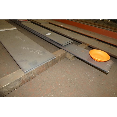 86 - A quantity of various stock steel plate includes 140, 160 and 220mm wide. Contents of 2 stacks - thi... 