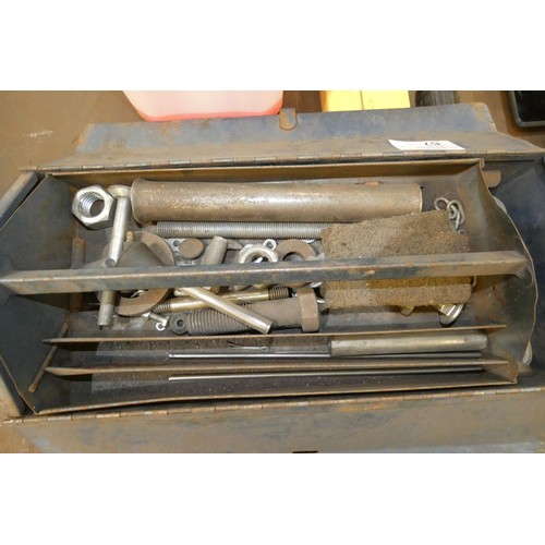 67 - A quantity of various welding related and other items including rods, a TIG torch and a blue metal t... 