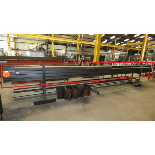 102 - 12 x lengths of stock steel 100 x 100mm box section (4mm wall thickness) comprising 10 x 7.5m long l... 