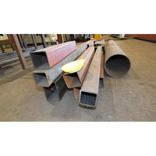 108 - A quantity of various stock steel box section and tube off cuts