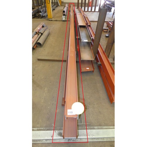 110 - A quantity of various stock steel universal columns mainly 203 x 203mm including lengths at 15.5m, 1... 