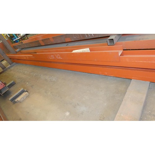 112 - A quantity of various stock steel universal columns including 152 x 152mm. Contents 1 stack and leng... 