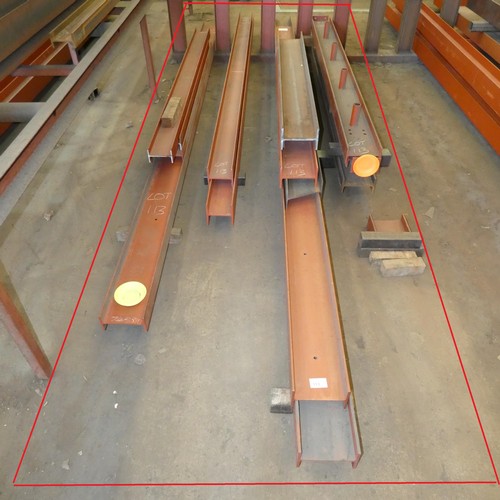 113 - A quantity of various stock steel universal beams and universal columns. These are good size off cut... 