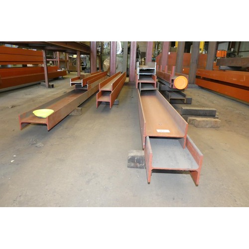 113 - A quantity of various stock steel universal beams and universal columns. These are good size off cut... 