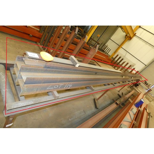 114 - A quantity of various stock steel 127 x 76mm universal beams and 152 x 152mm universal columns. Cont... 