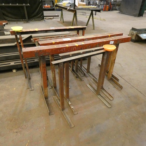 119 - 9 x various metal trestles