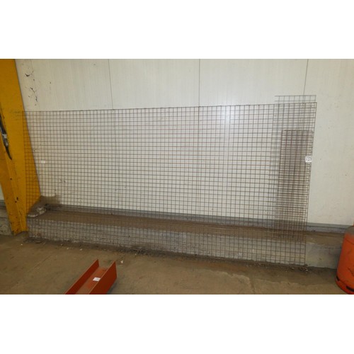 127 - 1 x sheet of self colour weld mesh 12ft x 6ft (2 inch squares) and several small off cuts