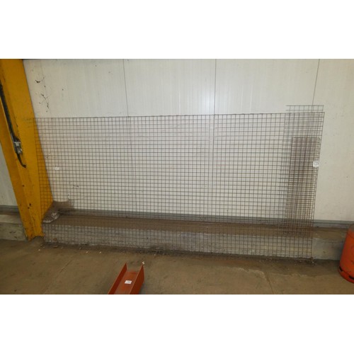 127 - 1 x sheet of self colour weld mesh 12ft x 6ft (2 inch squares) and several small off cuts