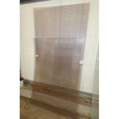 128 - 2 x sheets of self colour weld mesh each sheet approx 8ft x 4ft (1 inch squares) and 1 x large part ... 