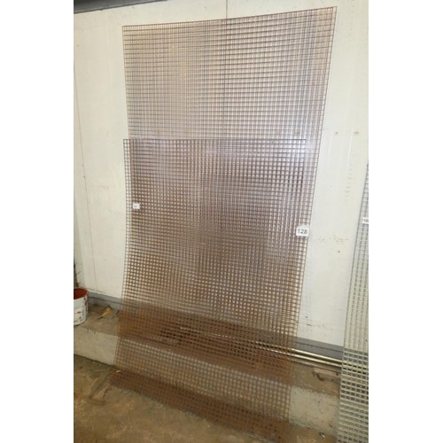 128 - 2 x sheets of self colour weld mesh each sheet approx 8ft x 4ft (1 inch squares) and 1 x large part ... 