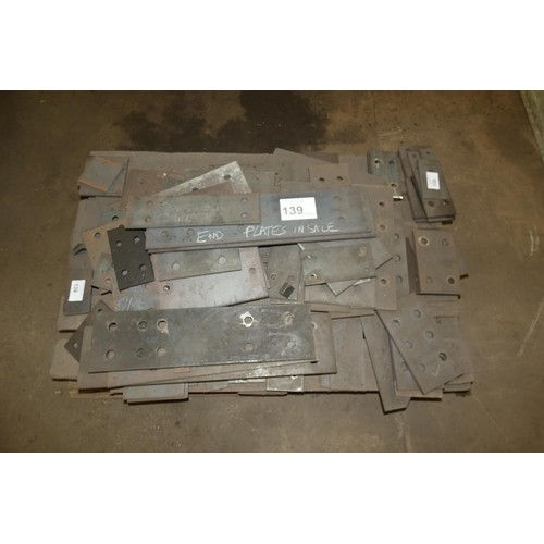 139 - 1 pallet containing a quantity of various steel end plates