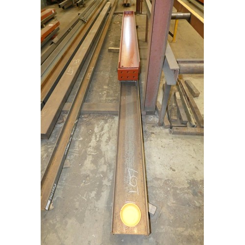 141 - A quantity of various steel universal beam off cuts including 254 x 146mm, mixed weights and lengths... 