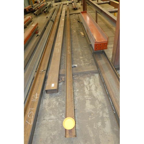 142 - 1 x length of steel universal parallel flange channel (PFC) 125 x 65mm, 12m long with 1 x shorter le... 