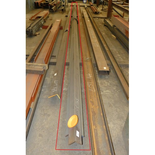 145 - A quantity of various lengths of equal angle stock steel including 150 x 150 x 10mm thick and 100 x ... 