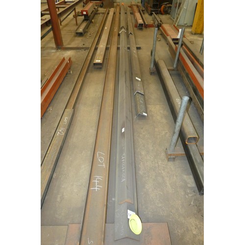 145 - A quantity of various lengths of equal angle stock steel including 150 x 150 x 10mm thick and 100 x ... 