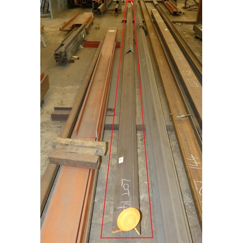 146 - 3 x lengths of unequal angle stock steel comprising 1 at 150 x 90 x 10mm thick 9.3m long, 1 at 150 x... 