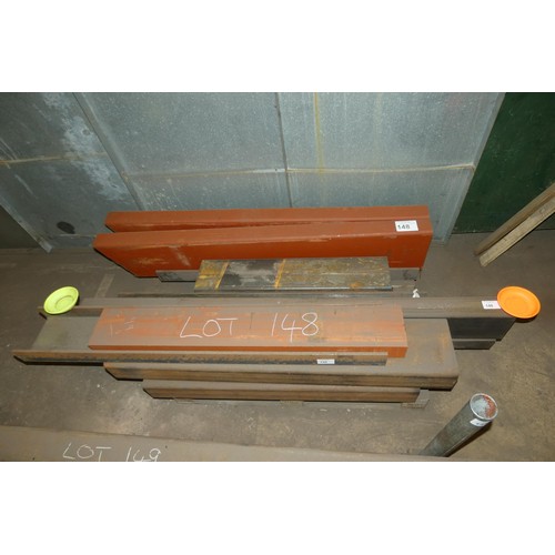 148 - 1 pallet containing a quantity of various steel parallel flange channel (PFC) and box section  off c... 