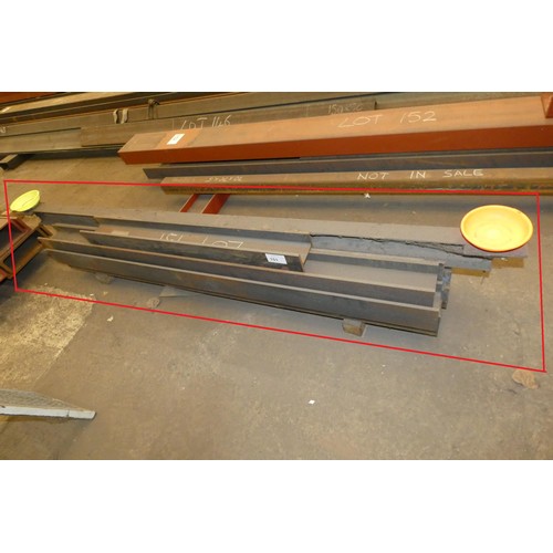 151 - A quantity of various lengths of steel universal column, mostly 152 x 152mm and includes 6 lengths e... 