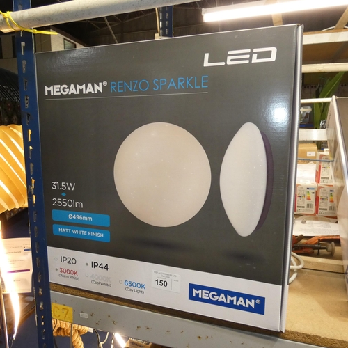 150 - 1 x Megaman Renzo Sparkle LED round light diameter approx 496mm