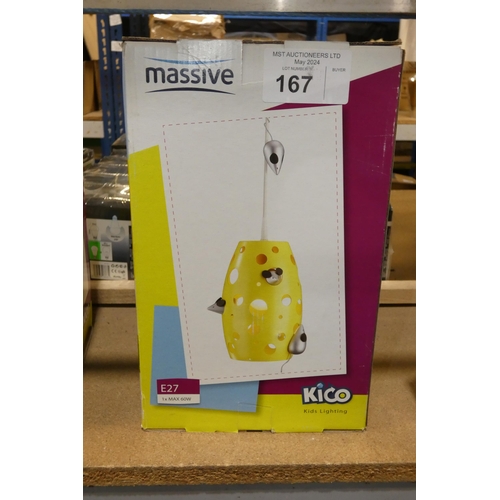 167 - 1 x Massive Kico child's novelty pendant light