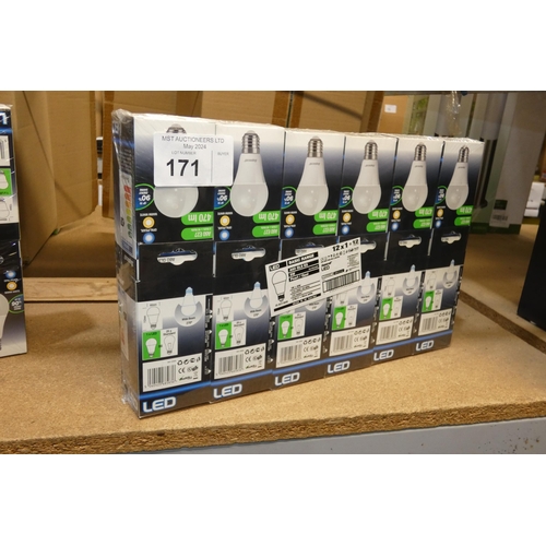 171 - 12 x Supacell LED A60 GLS ES warm white light bulbs