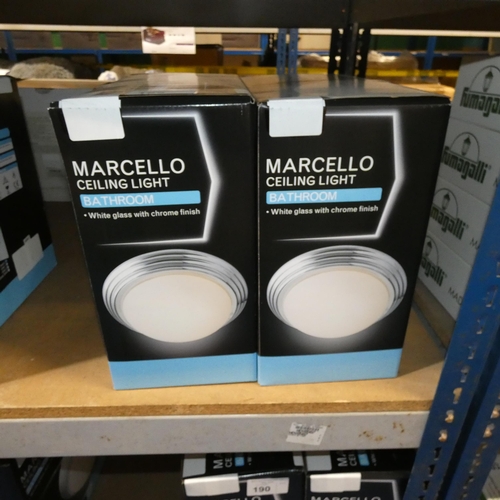 186 - 2 x Marcello bathroom ceiling lights