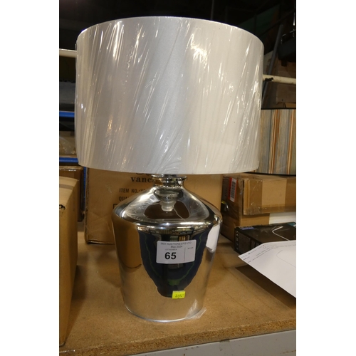 65 - 1 x metal table lamp with shade