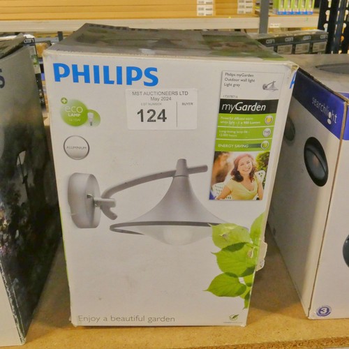 124 - 1 x Philips MyGarden outdoor wall light