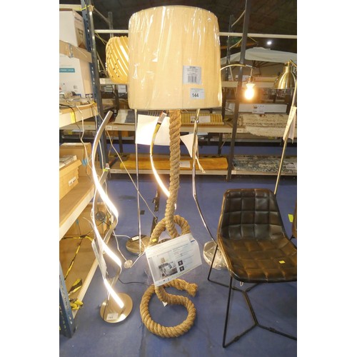 144 - 1 x Neston rope knott 150cm floor lamp with shade RRP £249