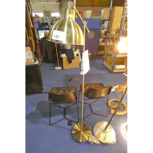 146 - 1 x Cogswell 163cm industrial style adjustable reading floor lamp RRP £85