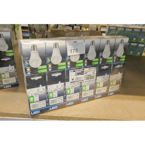 175 - 12 x Supacell LED A60 GLS ES warm white light bulbs