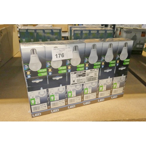 176 - 12 x Supacell LED A60 GLS ES warm white light bulbs