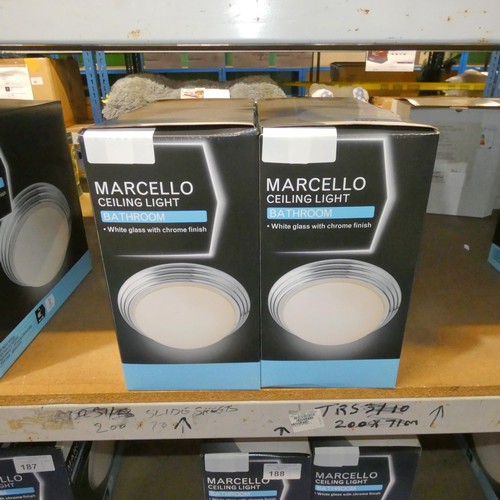 184 - 2 x Marcello bathroom ceiling lights