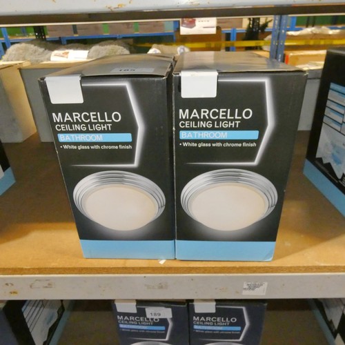 185 - 2 x Marcello bathroom ceiling lights