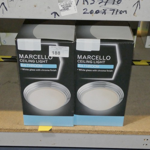 188 - 2 x Marcello bathroom ceiling lights