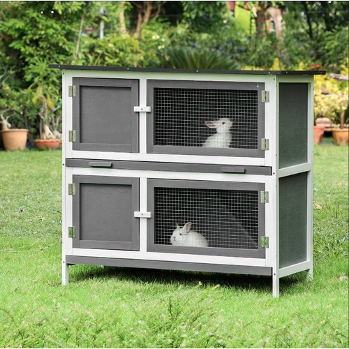 72 - 1 x Paw Hut weather resistant rabbit hutch with ramp RRP £89